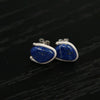 OLIO E ACETO Sterling Silver Lapis Lazuli/Red Snakeskin Jade Petal Earrings OLIO-OA13E12-LY Blue (OA13E11)